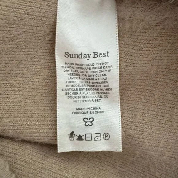 Aritzia Sunday Best Maddox Sweater in Humus Beige Size Small - Picture 11 of 12